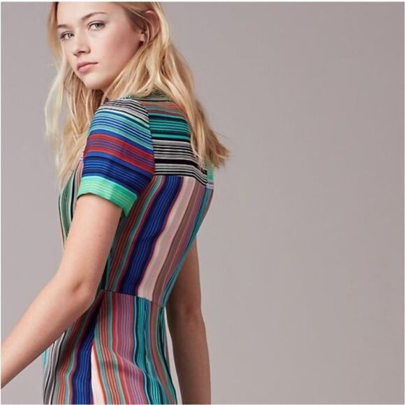 Diane von Furstenberg Short-Sleeve Tailored Dress Size 12 - Picture 6 of 12